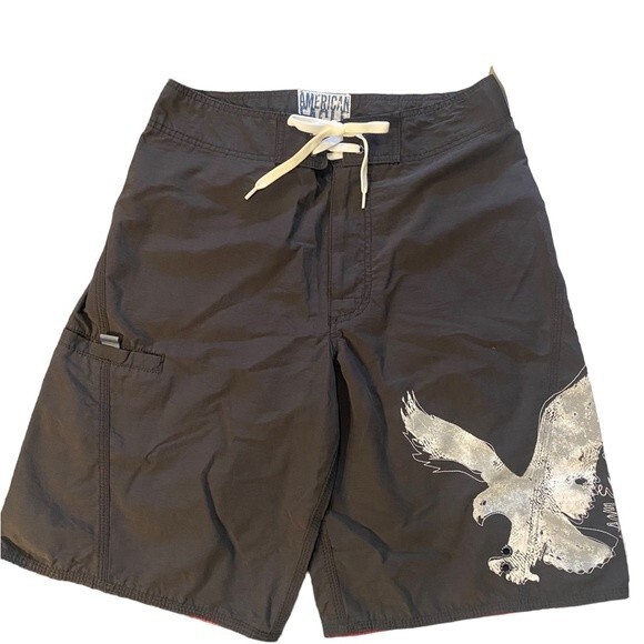 American Eagle Outfitters Other - NWT men’s American Eagle swimtrunks / shorts size 28 gray with eagle logo